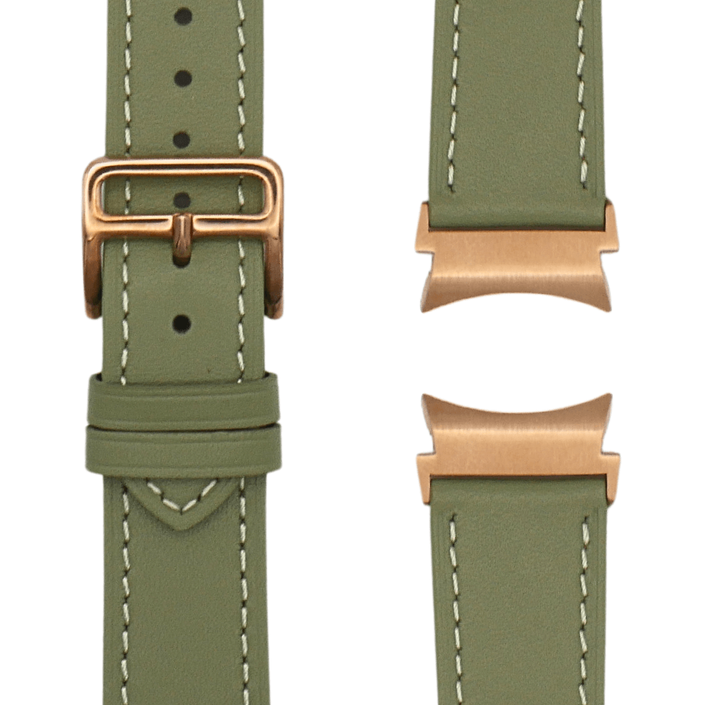 Echtlederarmband in Rose für Galaxy Watch 4, 5, 6 & 7