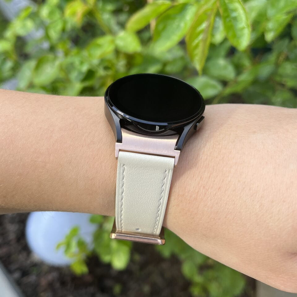 Echtlederarmband in Rose für Galaxy Watch 4, 5, 6 & 7