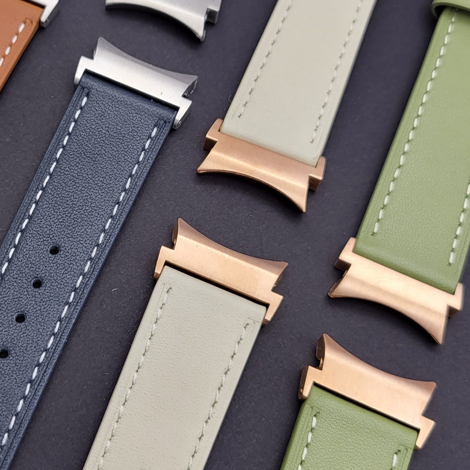 Echtlederarmband in Rose für Galaxy Watch 4, 5, 6 & 7