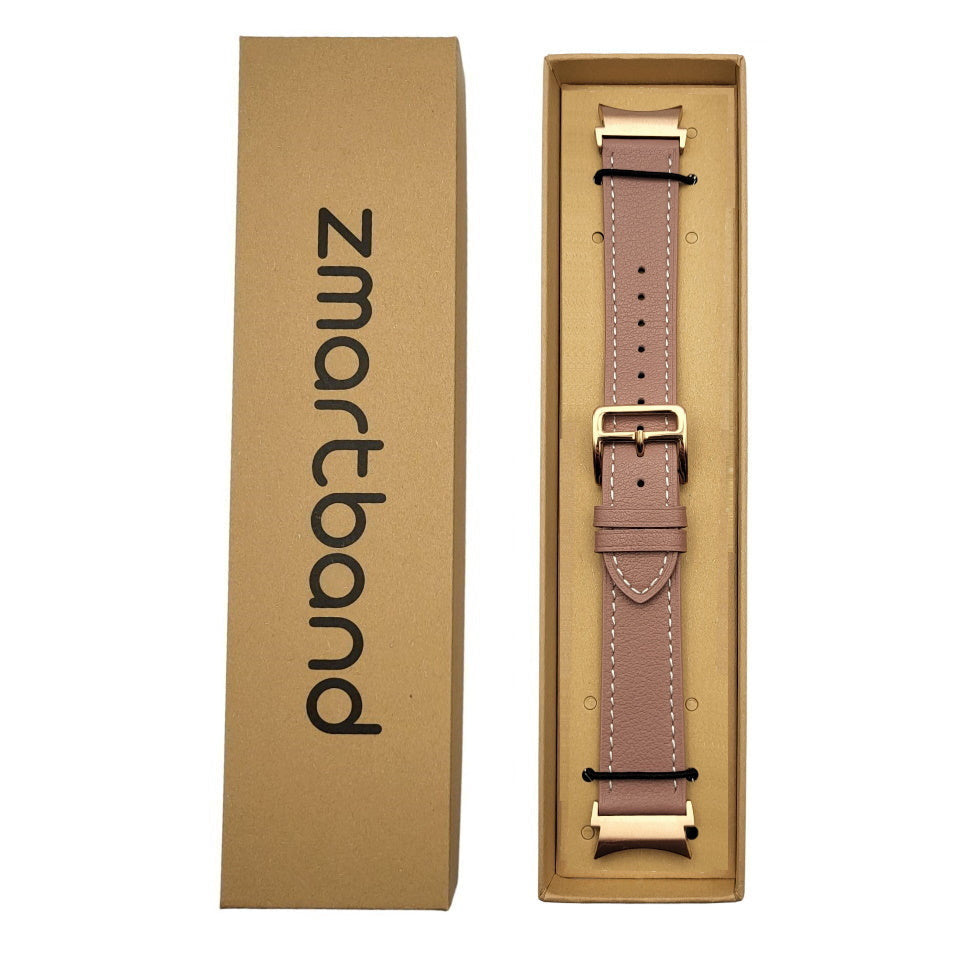 Echtlederarmband in Rose für Galaxy Watch 4, 5, 6 & 7